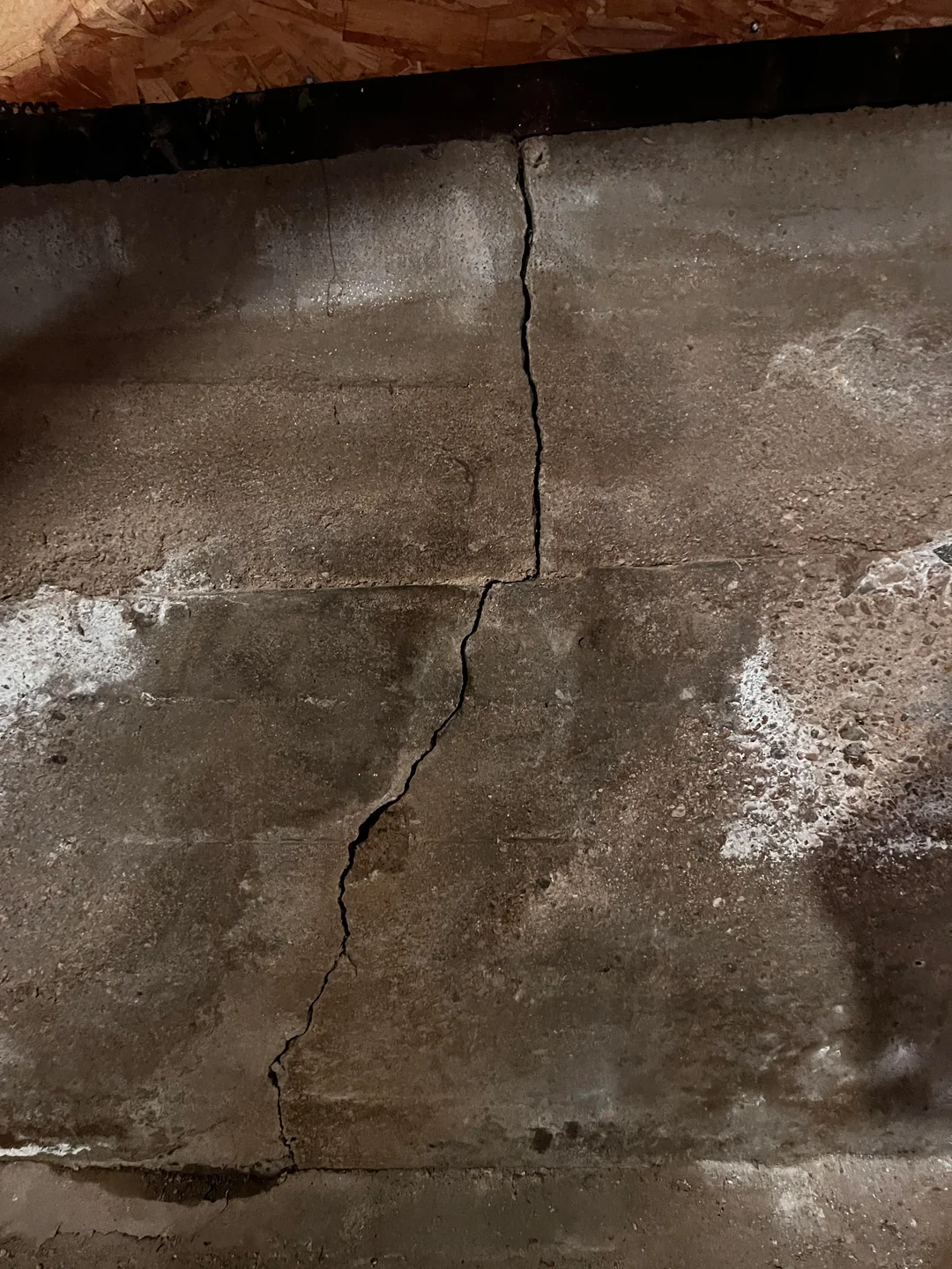 A foundation crack that decides between crack repair and full basement waterproofing in Portland