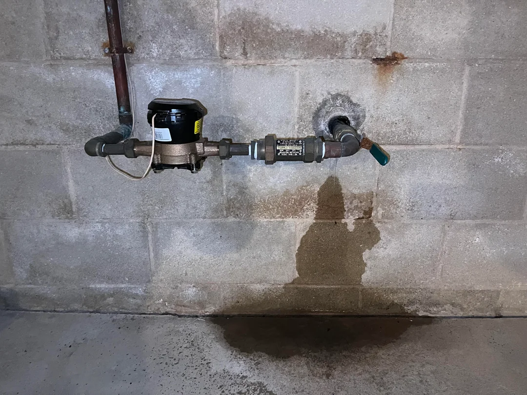A Portland basement wall inspected to see what basement waterproofing a homeowner can do themselves